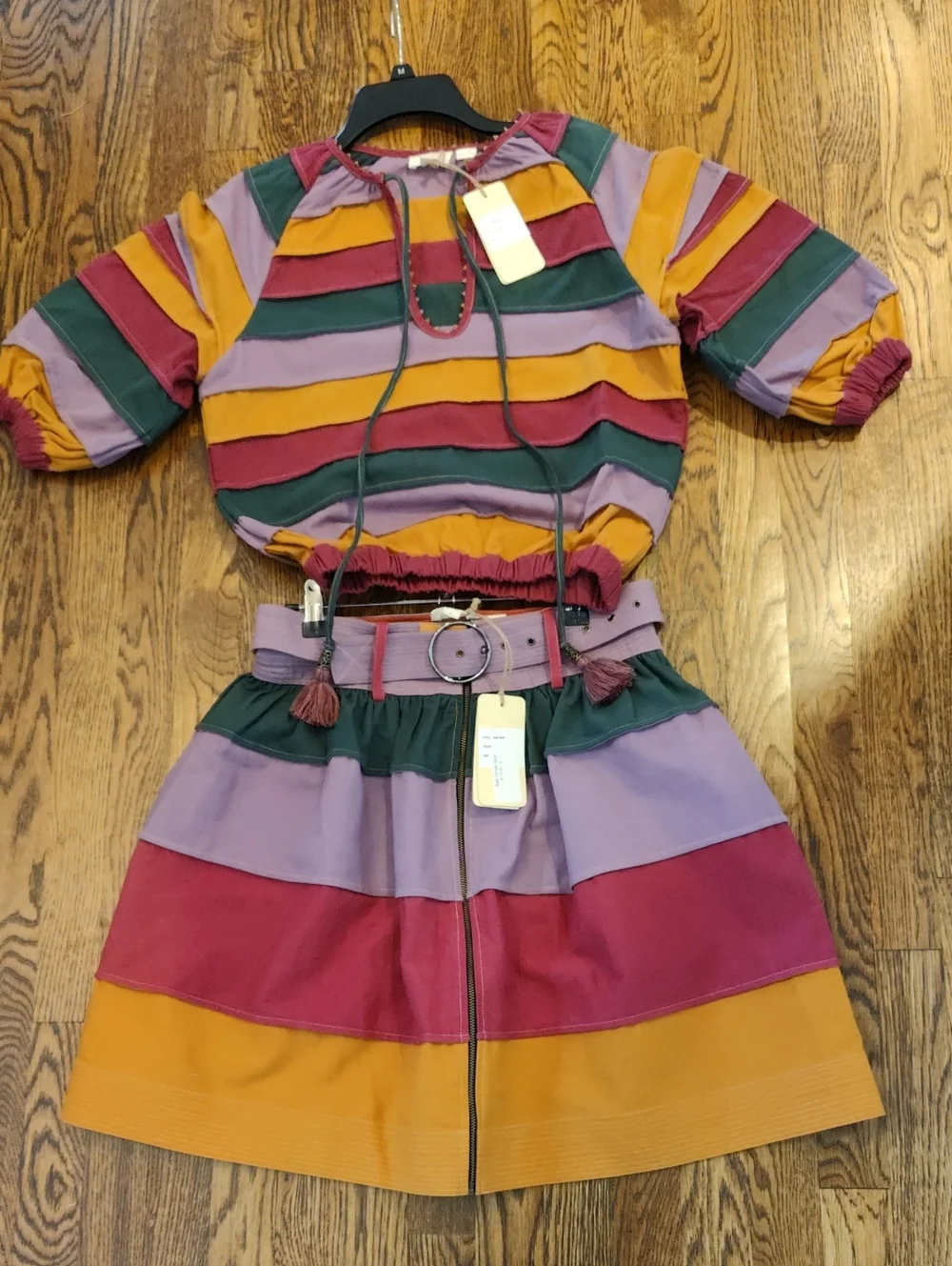 Anthropologie Let Me Be Shirt And Skirt Set S
